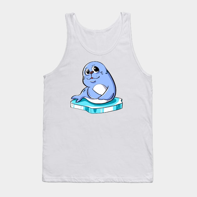 Cute seal Tank Top by playlite